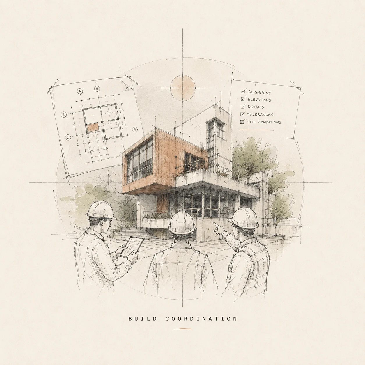 Build Coordination architectural process sketch