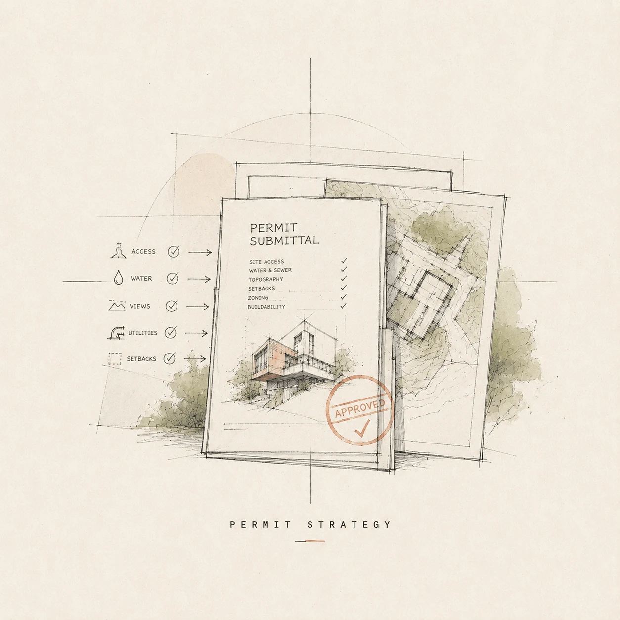 Permit Strategy architectural process sketch
